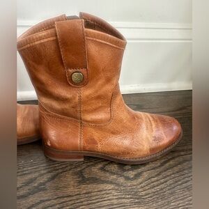 Women's Brown Leather Booties
